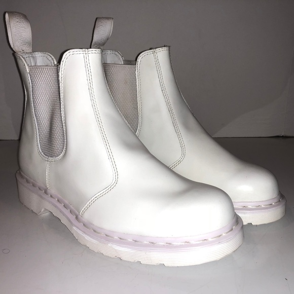 white doc marten chelsea boots